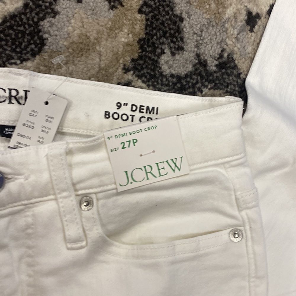 J. Crew Petite 9" demi-boot crop jean in white wash* - Picture 7 of 10